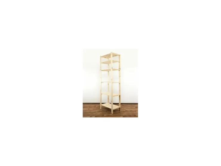 PROREGAL Holzregal Woodland HxBxT 230 x 80 x 50 cm Fachlast 120 kg 6 Fachboden Kiefernholz Natur