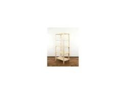 PROREGAL Holzregal Woodland HxBxT 166,4 x 80 x 50 cm Fachlast 120 kg 5 Fachboden Kiefernholz Natur