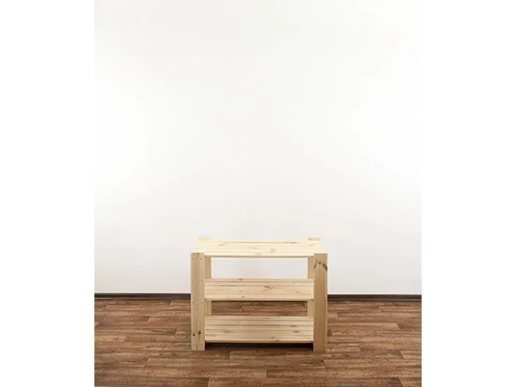 PROREGAL Holzregal Woodland HxBxT 64 x 80 x 50 cm Fachlast 120 kg 3 Fachboden Kiefernholz Natur* Holzregale
