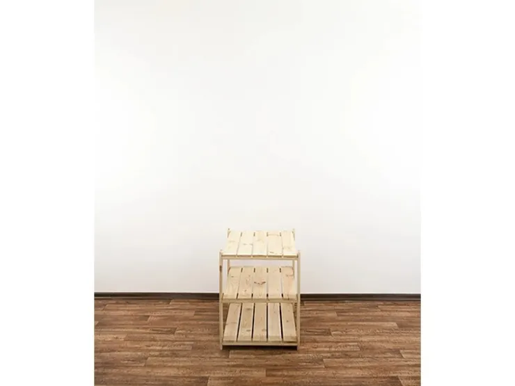 PROREGAL Holzregal Woodland HxBxT 64 x 80 x 50 cm Fachlast 120 kg 3 Fachboden Kiefernholz Natur* Holzregale