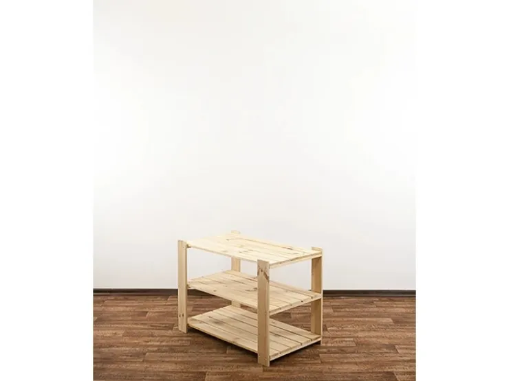 PROREGAL Holzregal Woodland HxBxT 64 x 80 x 50 cm Fachlast 120 kg 3 Fachboden Kiefernholz Natur* Holzregale