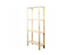 PROREGAL Holzregal Woodland HxBxT 166,4 x 80 x 50 cm Fachlast 120 kg 4 Fachboden Kiefernholz Natur* Holzregale
