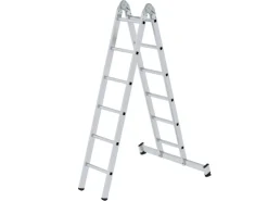 PROREGAL Klappleiter 2-Teilig mit Traverse 2 x 6 Sprossen