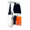 PROREGAL Kleiderstangenregal Metal Doppel HxBxT 300 x 120 x 75 cm Weiß Kleiderständer Garderobe Klamottenregal Stangenregal Regal* Garderoben