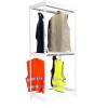 PROREGAL Kleiderstangenregal Metal Doppel HxBxT 200 x 120 x 75 cm Weiß Kleiderständer Garderobe Klamottenregal Stangenregal Regal* Garderoben