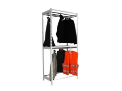 PROREGAL Kleiderstangenregal Metal Doppel HxBxT 200 x 120 x 75 cm Grau Kleiderständer Garderobe Klamottenregal Stangenregal Regal* Garderoben