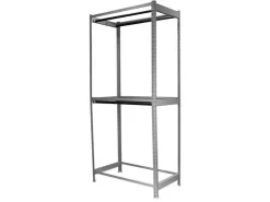 PROREGAL Kleiderstangenregal Metal Doppel HxBxT 200 x 120 x 75 cm Grau Kleiderständer Garderobe Klamottenregal Stangenregal Regal* Garderoben