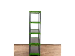 PROREGAL Kunststoffregal Grey Bear Tall HxBxT 180 x 110 x 46 cm Fachlast 120 kg Grau/Grün* Kunststoffregale