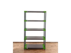 PROREGAL Kunststoffregal Grey Bear Tall HxBxT 180 x 110 x 46 cm Fachlast 120 kg Grau/Grün* Kunststoffregale