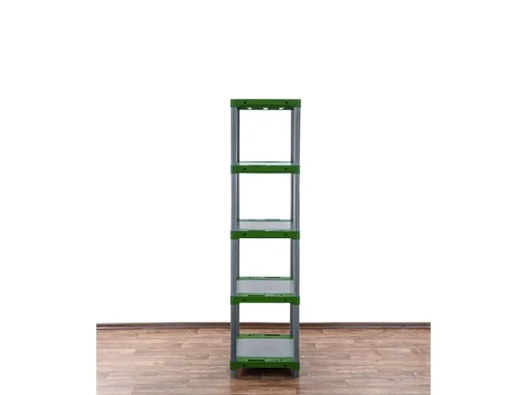 PROREGAL Kunststoffregal Grey Bear Tall HxBxT 180 x 70 x 46 cm Fachlast 120 kg Grau/Grün