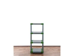 PROREGAL Kunststoffregal Big Grey Bear Low HxBxT 138 x 70 x 46 cm Fachlast 160 kg Grau/Grün