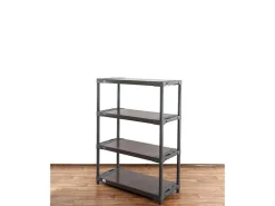 PROREGAL Kunststoffregal Grey Bear Low HxBxT 138 x 120 x 46 cm Fachlast 120 kg