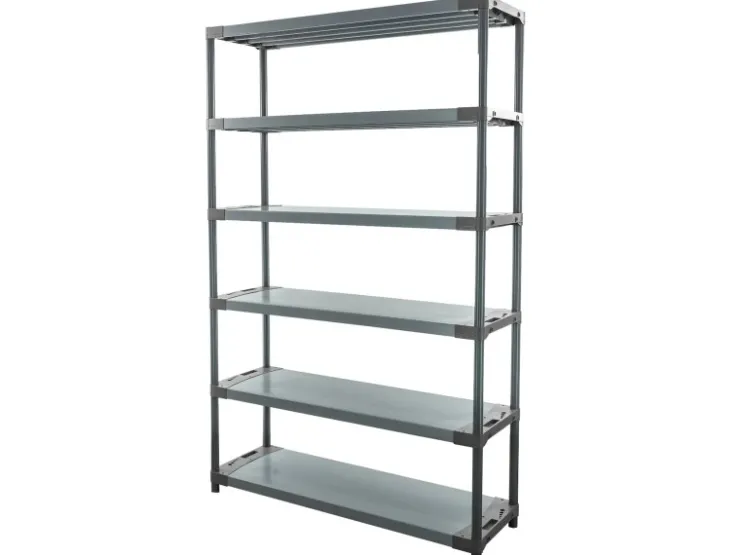 PROREGAL Kunststoffregal Grey Bear Extra-Tall HxBxT 220 x 130 x 46 cm Fachlast 70 kg