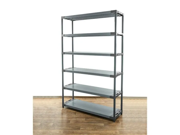 PROREGAL Kunststoffregal Grey Bear Extra-Tall HxBxT 220 x 130 x 46 cm Fachlast 70 kg