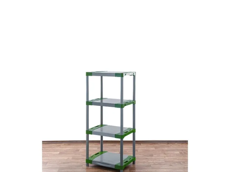 PROREGAL Kunststoffregal Big Grey Bear Low HxBxT 138 x 60 x 46 cm Fachlast 160 kg Grau/Grün