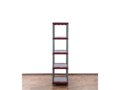 PROREGAL Kunststoffregal Big Grey Bear Tall HxBxT 180 x 60 x 46 cm Fachlast 160 kg Grau/Rot