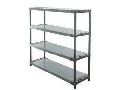 PROREGAL Kunststoffregal Grey Bear Low HxBxT 138 x 150 x 46 cm Fachlast 70 kg