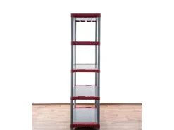 PROREGAL Kunststoffregal Big Grey Bear Tall HxBxT 180 x 90 x 46 cm Fachlast 160 kg Grau/Rot