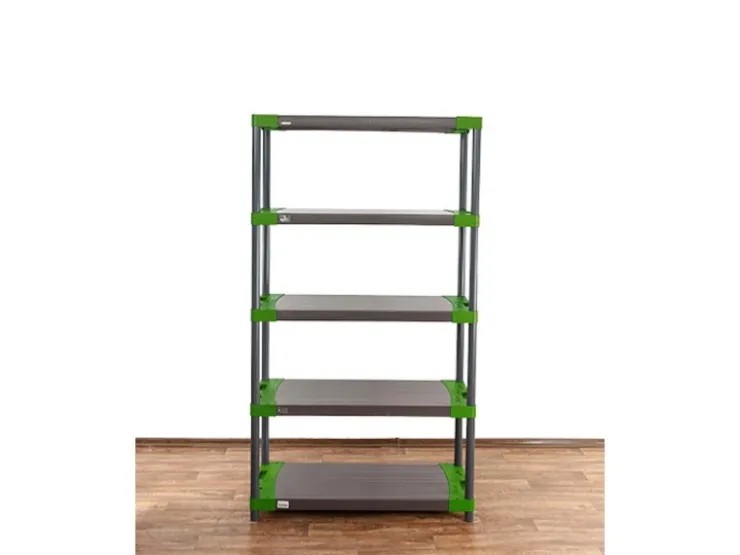 PROREGAL Kunststoffregal Big Grey Bear Tall HxBxT 180 x 120 x 46 cm Fachlast 160 kg Grau/Grün* Kunststoffregale