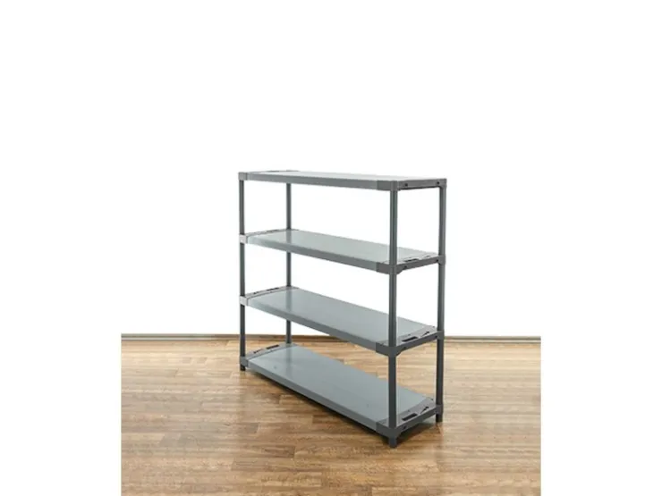 PROREGAL Kunststoffregal Big Grey Bear Low HxBxT 138 x 150 x 46 cm Fachlast 120 kg