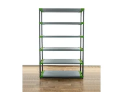 PROREGAL Kunststoffregal Big Grey Bear Extra-Tall HxBxT 220 x 140 x 46 cm Fachlast 120 kg Grau/Grün* Kunststoffregale