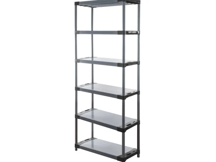 PROREGAL Kunststoffregal Grey Bear Extra-Tall HxBxT 220 x 80 x 46 cm Fachlast 120 kg