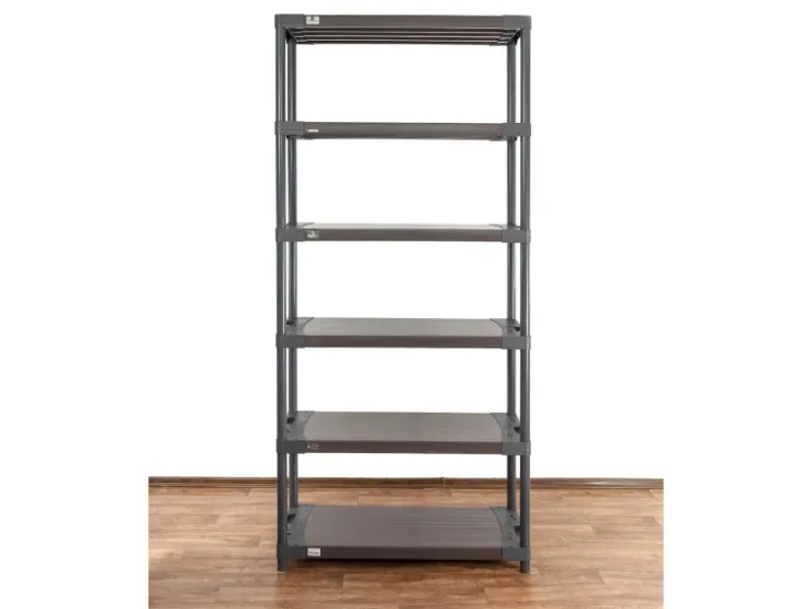 PROREGAL Kunststoffregal Grey Bear Extra-Tall HxBxT 220 x 80 x 46 cm Fachlast 120 kg