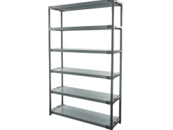 PROREGAL Kunststoffregal Grey Bear Extra-Tall HxBxT 220 x 140 x 46 cm Fachlast 70 kg* Kunststoffregale