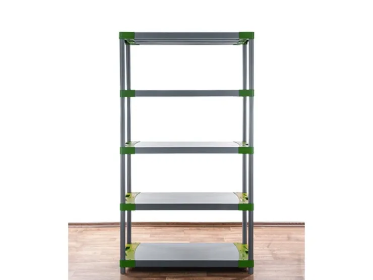 PROREGAL Kunststoffregal Big Grey Bear Tall HxBxT 180 x 80 x 46 cm Fachlast 160 kg Grau/Grün* Kunststoffregale