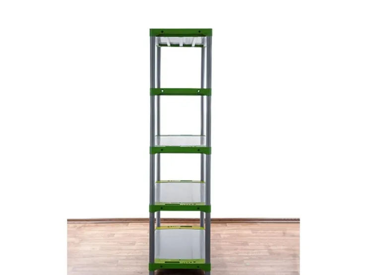 PROREGAL Kunststoffregal Big Grey Bear Tall HxBxT 180 x 80 x 46 cm Fachlast 160 kg Grau/Grün* Kunststoffregale
