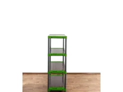 PROREGAL Kunststoffregal Grey Bear Low HxBxT 138 x 110 x 46 cm Fachlast 120 kg Grau/Grün* Kunststoffregale