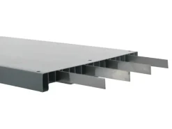 PROREGAL Kunststoffregal Big Grey Bear Low HxBxT 138 x 140 x 46 cm Fachlast 120 kg Grau/Rot* Kunststoffregale