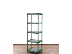 PROREGAL Kunststoffregal Big Grey Bear Tall HxBxT 180 x 70 x 46 cm Fachlast 160 kg Grau/Grün* Kunststoffregale