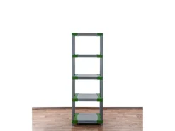 PROREGAL Kunststoffregal Big Grey Bear Tall HxBxT 180 x 70 x 46 cm Fachlast 160 kg Grau/Grün* Kunststoffregale