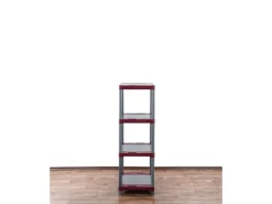 PROREGAL Kunststoffregal Big Grey Bear Low HxBxT 138 x 70 x 46 cm Fachlast 160 kg Grau/Rot