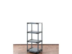 PROREGAL Kunststoffregal Grey Bear Low HxBxT 138 x 60 x 46 cm Fachlast 120 kg