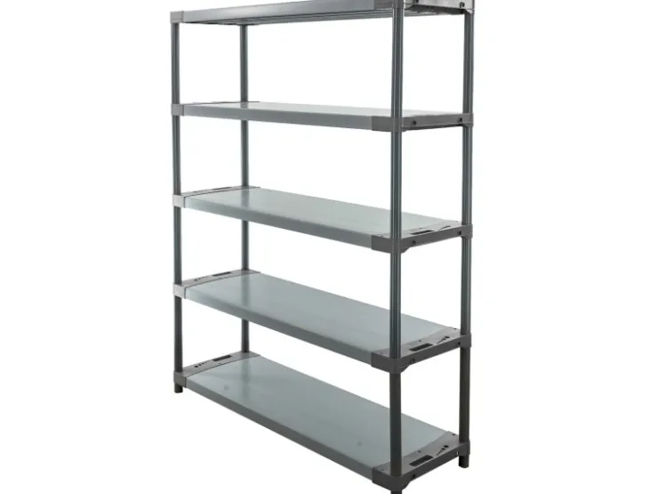 PROREGAL Kunststoffregal Grey Bear Tall HxBxT 180 x 130 x 46 cm Fachlast 70 kg