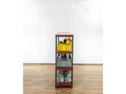 PROREGAL Kunststoffregal Grey Bear Low HxBxT 138 x 130 x 46 cm Fachlast 70 kg Grau/Rot* Kunststoffregale