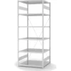 PROREGAL Lebensmittel Fachbodenregal Stecksystem T-Profil Grundregal HxBxT 250 x 100 x 80 cm 6 Ebenen Fachlast 130 kg Hygienische Beschichtung Weiß