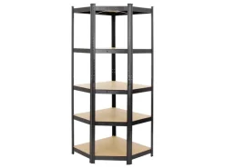 PROREGAL Mega Deal 1 x Eckregal & 2x Schwerlastregal Ragnar HxBxT 180 x 190 x 40 cm Fachlast 175 kg Kellerregal Steckregal Garagenregal* Regale Schwarz|Metallregale