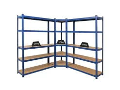PROREGAL Mega Deal 1 x Eckregal & 2x Schwerlastregal Ragnar HxBxT 180 x 190 x 40 cm Fachlast 175 kg Kellerregal Steckregal Garagenregal
