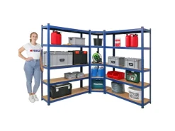 PROREGAL Mega Deal 1 x Eckregal & 2x Schwerlastregal Ragnar HxBxT 180 x 190 x 40 cm Fachlast 175 kg Kellerregal Steckregal Garagenregal