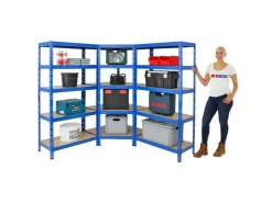 PROREGAL Mega Deal Tiger 1x Eckregal & 2x Schwerlastregal 180x 90x 45 cm Fachlast 175 & 265 kg* Eckregale