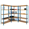 PROREGAL Mega Deal 1x Eckregal & 2x Schwerlastregal Muli HxBxT 180 x 180 x 40 cm Fachlast 200 kg Blau-Orange Mega Deal 1x Eckregal + 2x Schwerlastregal Muli HxBxT 180 x 180 x 40 cm Fachlast 200 kg Blau-Orange