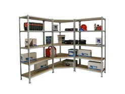 PROREGAL Mega Deal 1x Eckregal & 2x Schwerlastregal Muli HxBxT 180 x 180 x 40 cm Fachlast 200 kg Verzinkt Mega Deal 1x Eckregal + 2x Schwerlastregal Muli HxBxT 180 x 180 x 40 cm Fachlast 200 kg Verzinkt