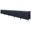 PROREGAL Mega Deal 5x Aktenschrank Lion Metall Mit Beinen Metallschrank Doppeltür 76x80x40Cm Kommode 2 Verstellbare Einlegeböden Vintagebraun/Schwarz