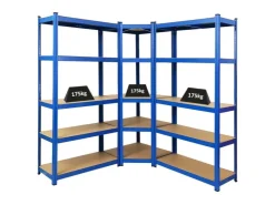 PROREGAL Mega Deal 1x Eckregal & 2x Schwerlastregal Ragnar Fachlast 175 kg* Kellerregale