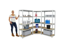 PROREGAL Mega Deal 1x Eckregal & 2x Schwerlastregal Slim Elephant S Fachlast 250 & 350 kg* Schwerlastregal