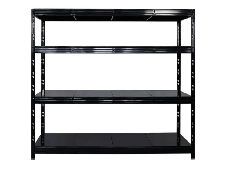 PROREGAL Mega Deal 5x Profi Schwerlastregal Rhino HxBxT 180x200x60cm 4 Stahlplatten-Ebenen Fachlast 500kg Schwarz* Regalsysteme