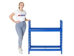 PROREGAL Mega Deal 5x Reifenregal Tiger HxBxT 100 x 110 x 35 cm Bis Zu 40 Reifen Blau
